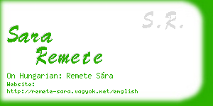 sara remete business card